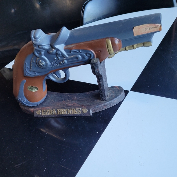 Ezra Brooks bourbon decanter.